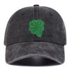 Unisex Clover Embroidery Wash Baseball Caps Spring and Autumn Outdoor Adjustable Casual Hats Sunscreen Hat