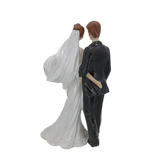 Статуэтка пары Свадебный торт Топпер Смола Фигурка невесты и жениха Настольное украшение для Дня святого Валентина Юбилейная декорация