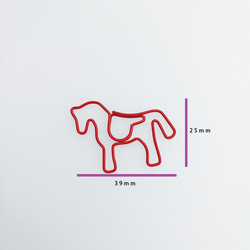 Разноцветная брошь-скрепка в виде животного пони неправильной формы