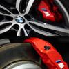 For BMW C6Pcs PVC Car Brake Caliper Badge Emblem Stickers Auto Gadget For MINI For BMW X1 X3 X5 X6 E30 E90 M3 E84 E83 F25 E91 E60 F15 F16