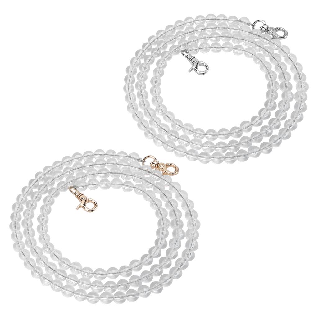 2pcs Bag Strap Acrylic Metal DIY Mobile Phones Decorative Accessories for Girl Woman1 Meter