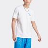 adidas Originals Трилистник с буквенным принтом, футболка с круглым вырезом и короткими рукавами, мужские топы, белые II8169