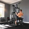 Power Rack Fitness Station with Lat Pulldown Butterfly Bar 65kg Weights Cable up to 120kg