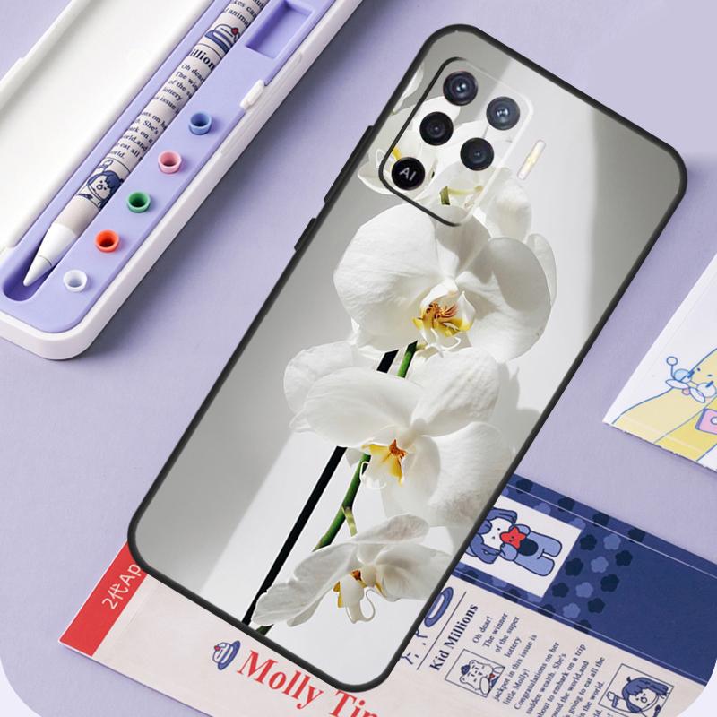 Orchid Flowers Colorful For Oppo A17 A18 A94 A74 A54 A15 A38 A58 A78 A98 A40 A60 A80 A16 A76 A96 A57 A77 A5 Pro Case