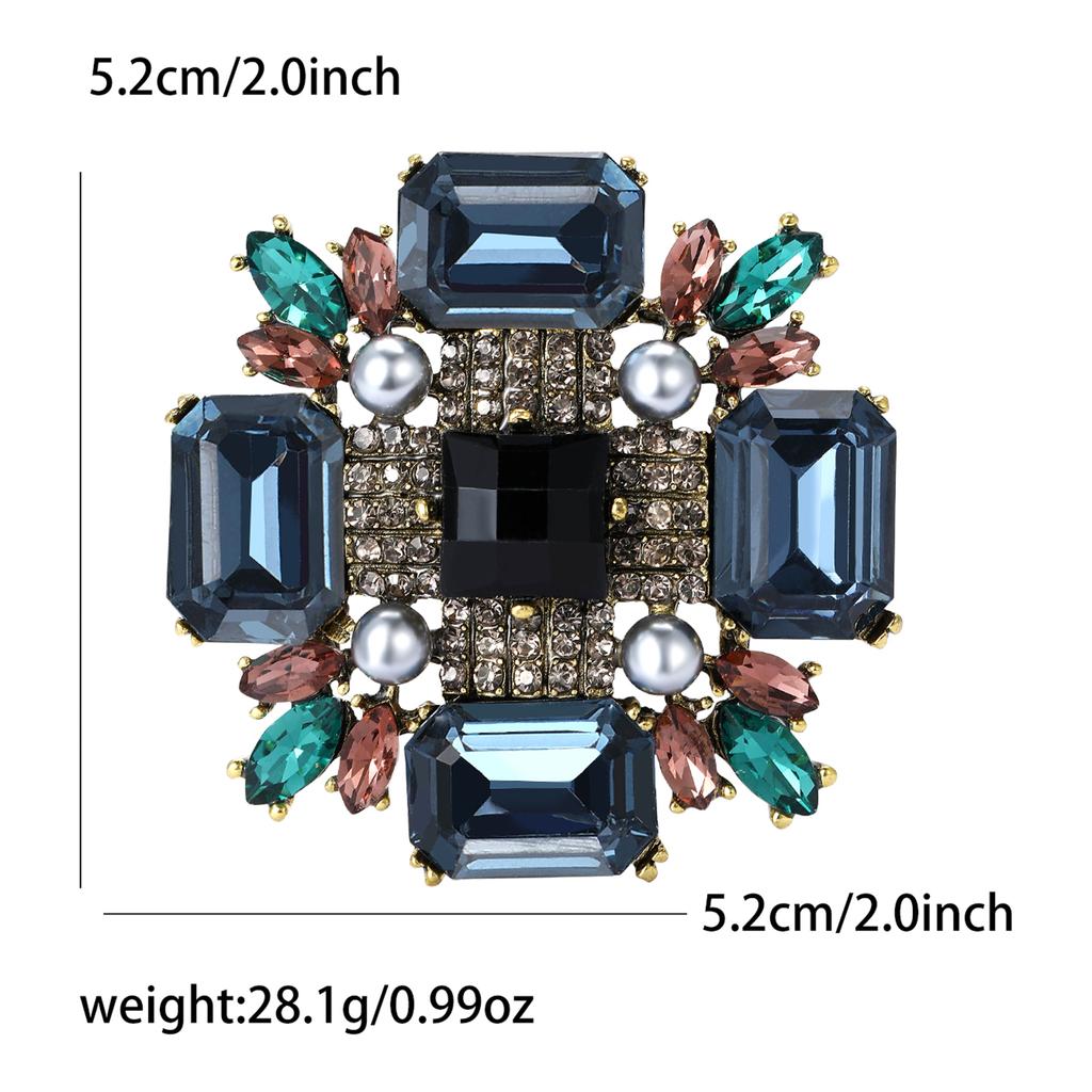 Rhinestone Cross Brooch Unisex Design Pins Office Party Casual Accessories Gifts