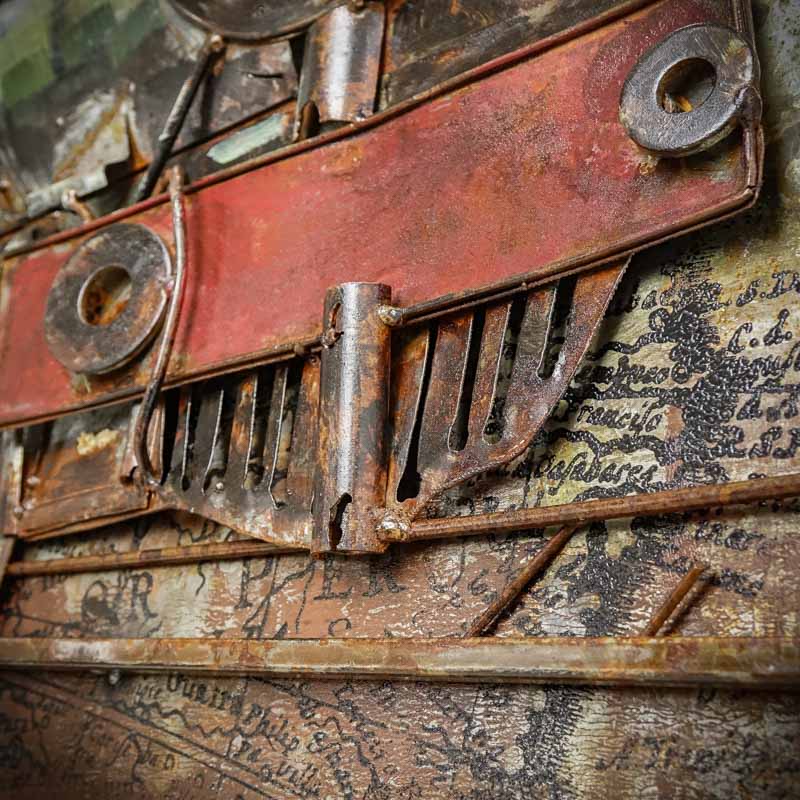 3D metal picture LOFT TRAIN 100x50