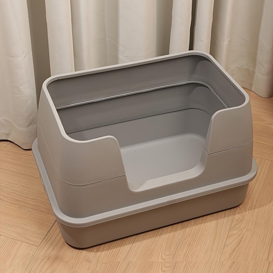 Очень большой ящик для кошачьего туалета с пластиковым совком, ящик для кошачьего туалета с высоким забором, кошачий туалет с легкой очисткой и защитой от брызг, туалет для домашних животных с лопаткой для туалета