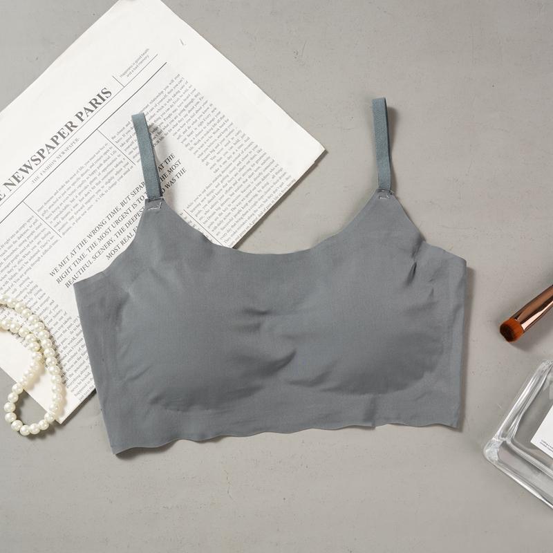 Summer Women Push Up Ice Silk Seamless Bra Padded Underwear Thin Bras Lingerie Bralette