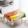 Изысканная скатерть с принтом для кухни, ресторана, украшения стола и водонепроницаемая прямоугольная необрастающая ткань