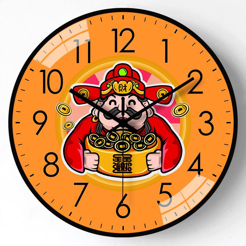 12-inch 30cm new Chinese style Zhaocai Jinbao watch living room simple and creative Chinese style clock