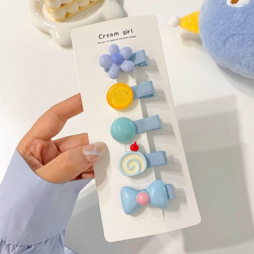 5pcs/Set Sweet Hair Clips Headdress Bangs Broken Hairpin Fashion Hair Accessories