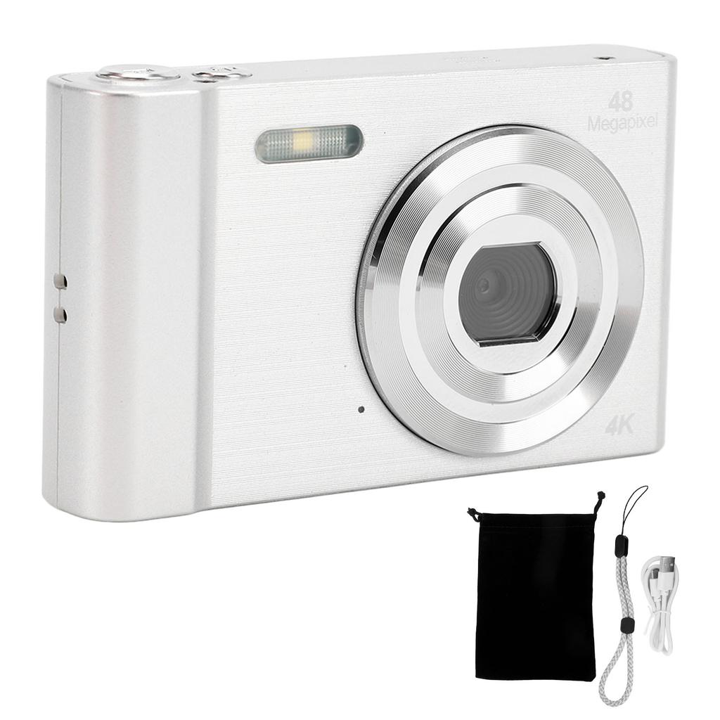 4K Digital Camera for Teens Kids 48MP 1080P HD 2.4 Inch IPS Screen 16X Digital Zoom Pocket Compact