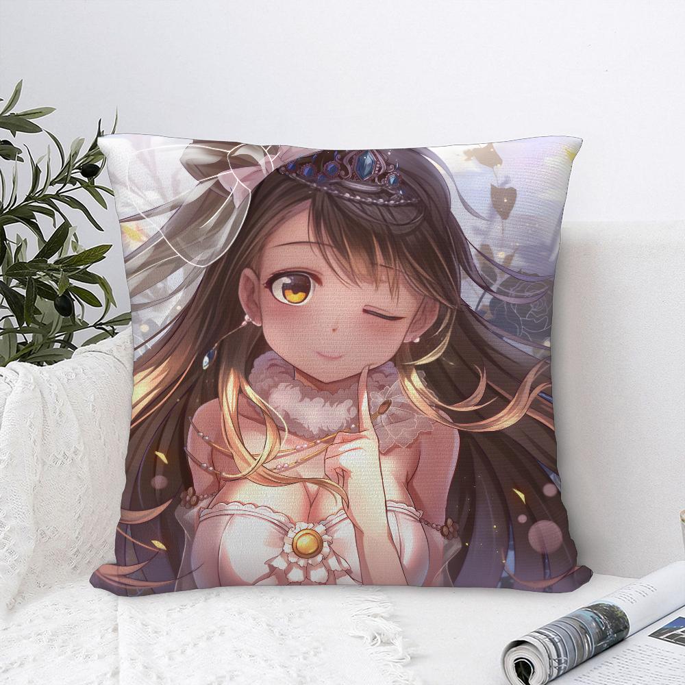 Аниме L-Love Live! Наволочка Декоративная для Дивана Домашняя Двусторонняя Печать Плюшевая Квадратная Наволочка для Подушки Декор Подушки Чехол