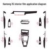 Hanteng X5 Interior Console Carbon Fiber Gear Decoration Film