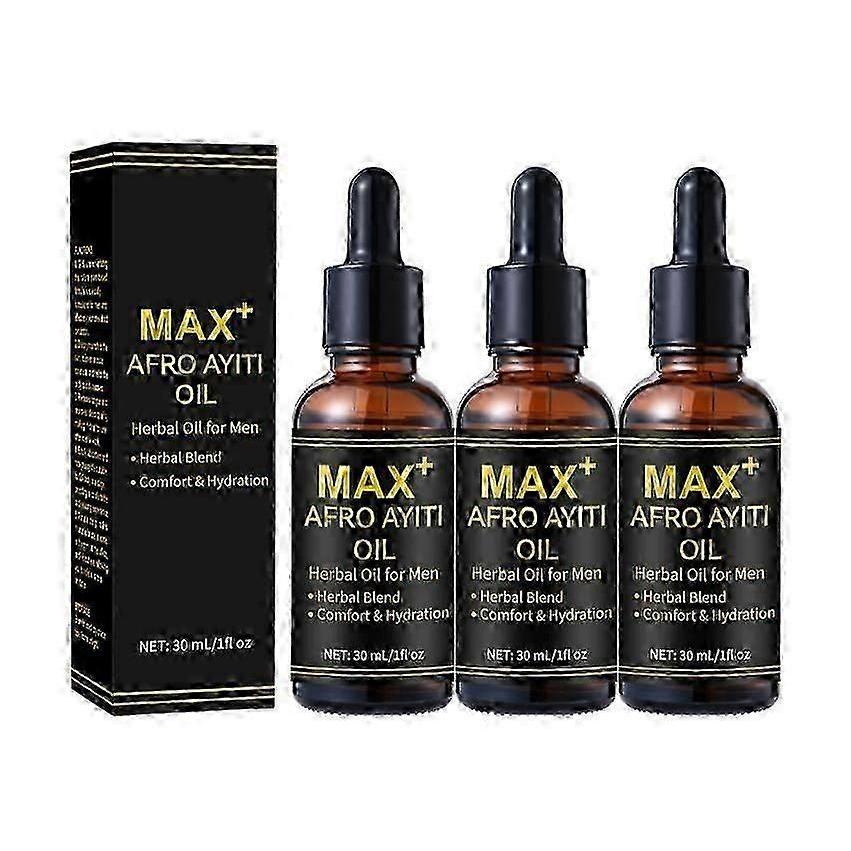 3x Afro Ayiti Oil Natural Herbal Oil For Man Herbal Blend Hydration 30Ml