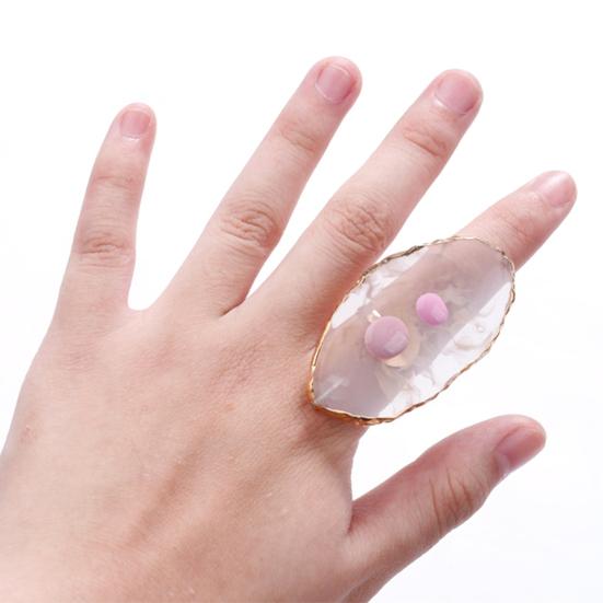 Палитра для нейл-арта Yousheng Регулируемая Высокая прочность Многоразовая Легко чистить Многоцелевая Смешивание цветов Смола Кольцо на палец Палитра для смешивания лака для ногтей