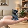 Настольная фигурка-голова дракона, 3D-печатная фэнтезийная статуэтка, мифическое черное скульптурное животное для украшения рабочего стола дома и в офисе, Подарок Коллекционерам Масштаб
