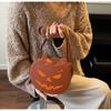 Pumpkin Crossbody Bag For Women Pumpkin Shoulder Bag Female Halloween Bag Pu Leather Demon Messenger Bag Halloween Shopper Bag