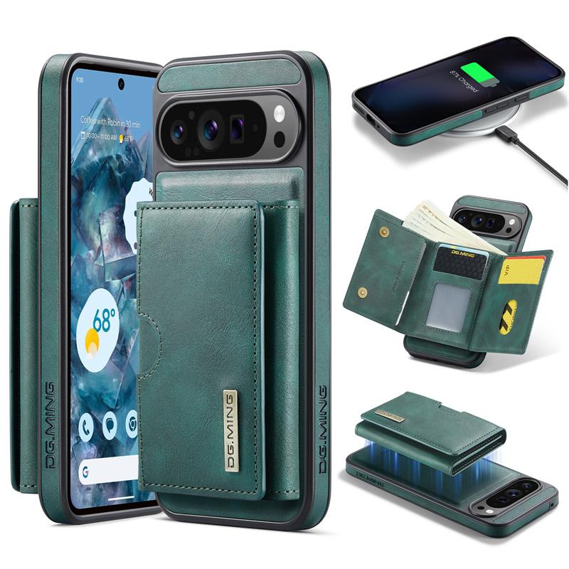 Кожаный чехол-книжка 2-в-1 со съемной магнитной крышкой для Google Pixel 10 Pro XL Pixel 9 Pro Pixel 8 Pro, винтажный кошелек с карманом для карт, задняя крышка, коке