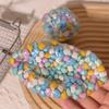 Cute Dopamine Color Stone Squeeze Ball Noisy Squishy Handmade Ball Fidget Toy Anxiety Relief Decompression Toy For Adults Kids