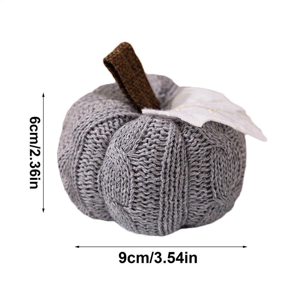 1pc 9cm Small Pumpkins Home Decor Knit Knitted Pumpkin Reusable Seasonal Charm Cozy Warm Decorative Ornaments Crochet Pumpkins
