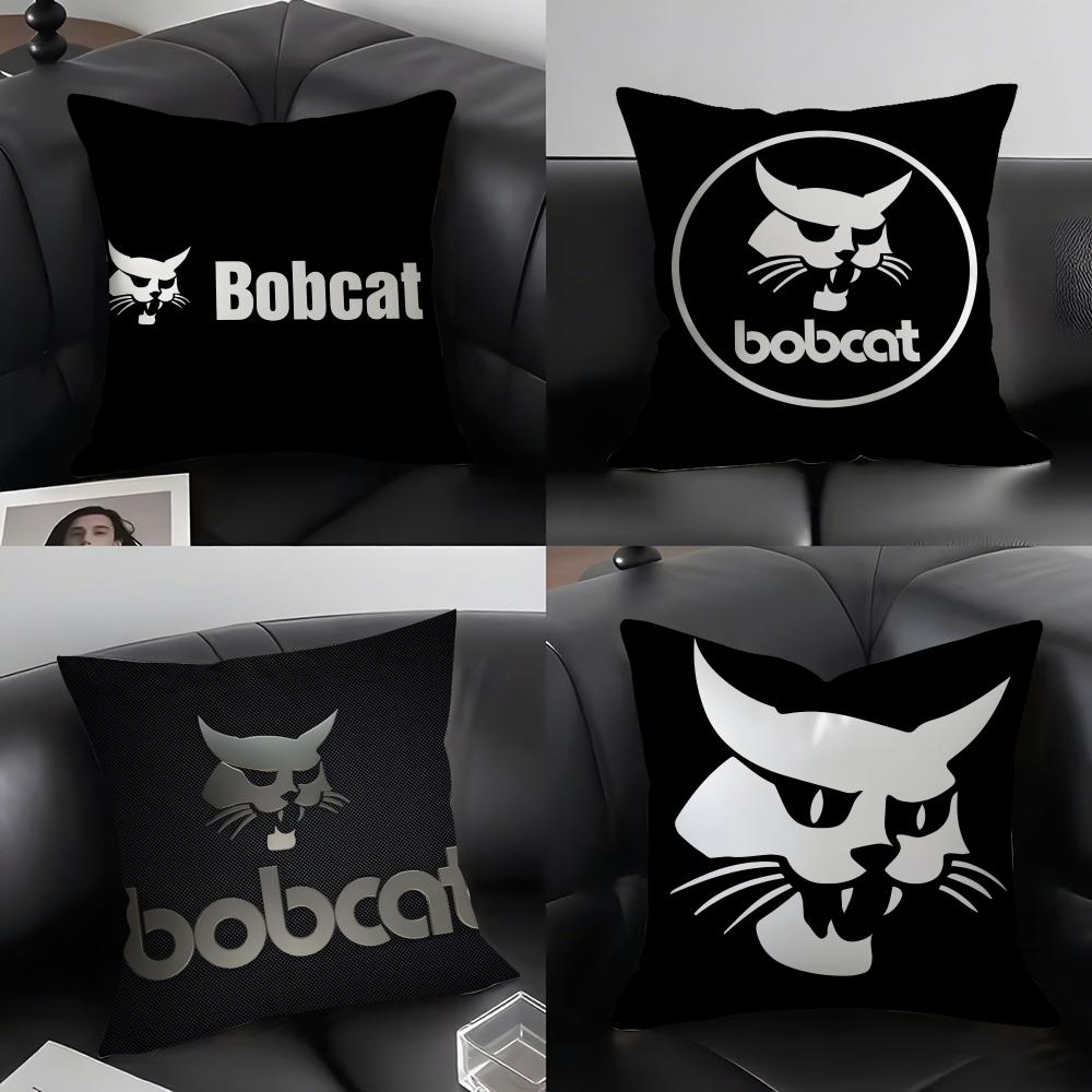 BBobcat Logo Cushion Cover Pillowcase Ultra Soft Skin Friendly Fabric Cloud Like Comfort Concealed Zipper