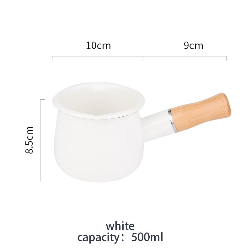 500 мл эмалированная кофейная кастрюля с деревянной ручкой, кастрюля, посуда для овсянки, масла, сковорода для приготовления пищи, антипригарная газовая плита, индукционная