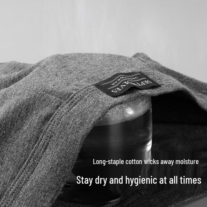 SEPTWOLVES Мужские антибактериальные хлопковые трусы-боксеры, 3 шт.