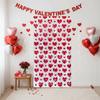 Hanging Valentine's Day Party Backdrop Foldable Streamers Curtains  Valentines Day