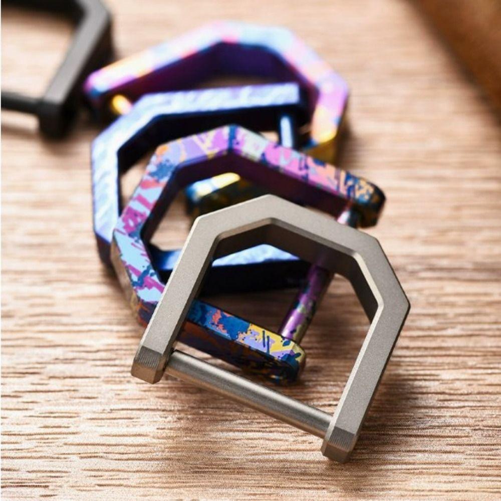 Portable Titanium Horseshoe Buckles Multifunctional Keychain Hooks Outdoor Accessories