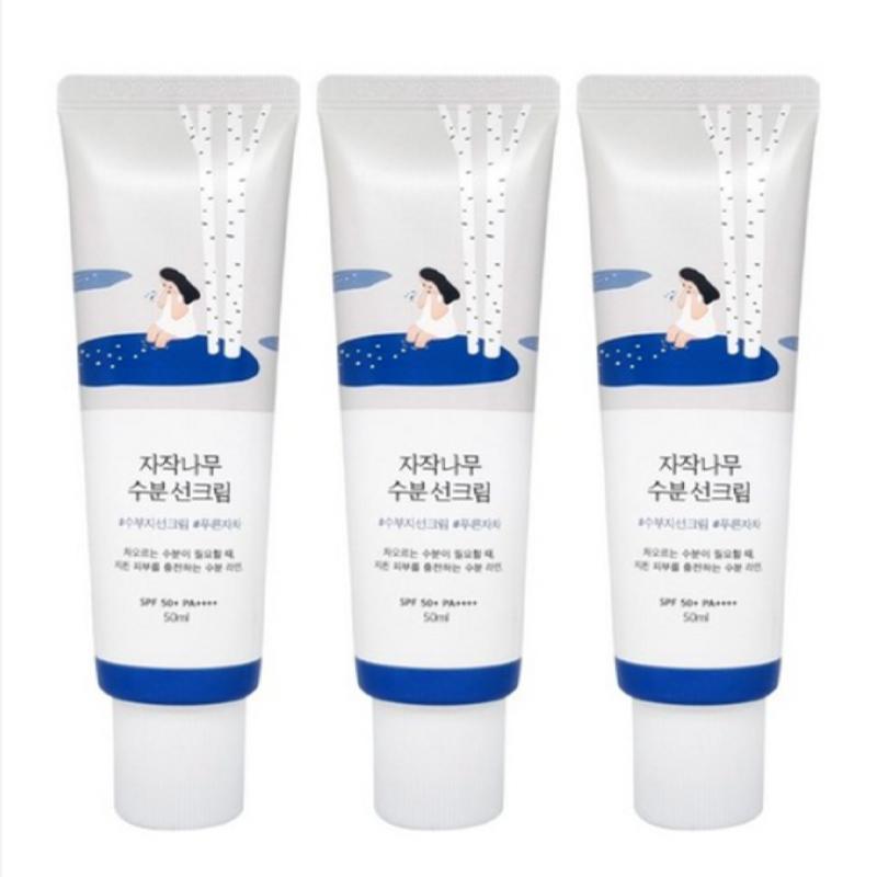 [3 шт.] Round Lab Увлажняющий солнцезащитный крем с березовым соком SPF50+ PA++++ (50мл х 3)