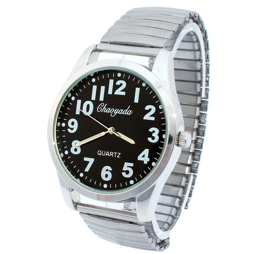Men Watchc Casual Round Lady Men Simple Watch Fashion Elastic Band Men Women Elastic Band Simple Quartz Dress Wristwatch D9