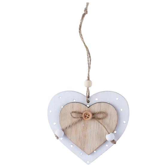 Красивый кулон в форме сердца, подвесное сердце, романтическое дерево, сделай сам, поделки, декор, товары для вечеринок