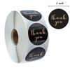 50-500Pcs Gold Foil Thank You Sticker For Envelope Seal Labels Stickers Pink White Background Stationery Sticker