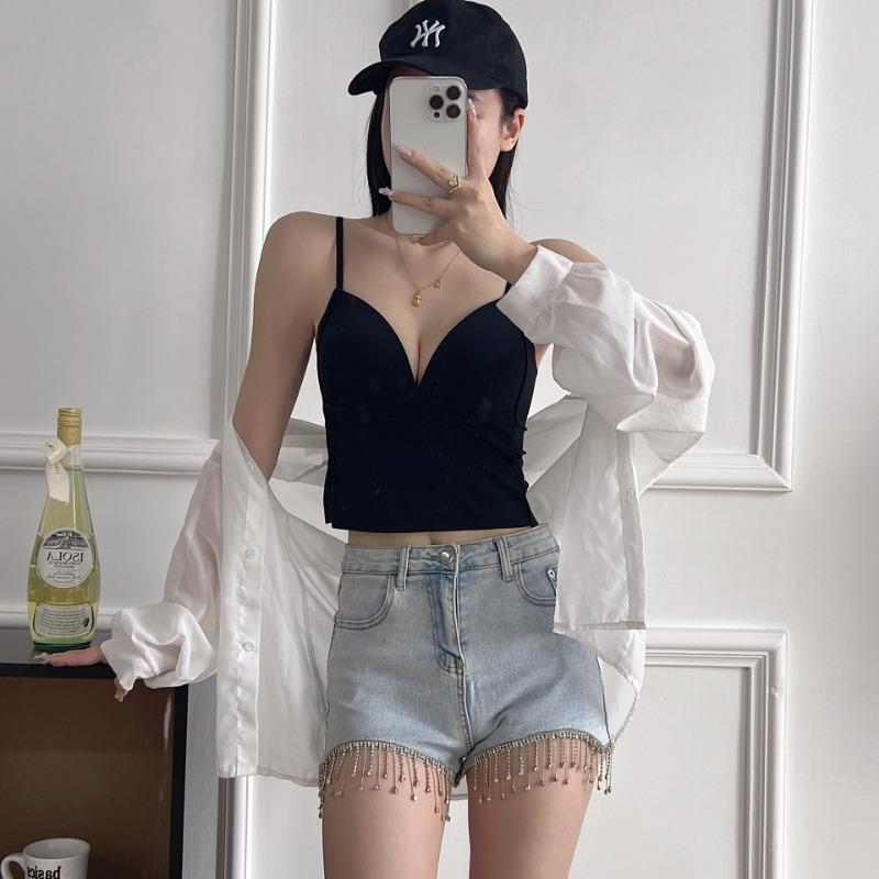 Летний тонкий шелковый бесшовный комфортный внешний вид жилет на бретельках через шею красивая спина маленькая грудь пуш-ап бюстгальтер французские треугольные чашки нижнее белье для женщин