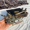 12,7 см Латунный секстант-компас с деревянным футляром Идеальный навигационный инструмент для моряков Коллекционеров J Scott London-Латунный секстант Подарок