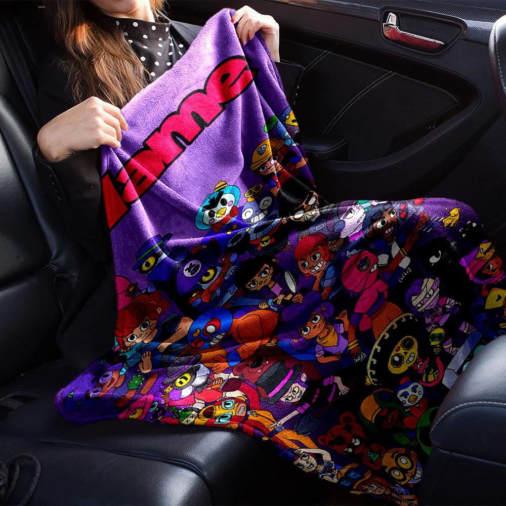 Customiz Name Personality Brawl Stars (3) Blanket Soft &Warm Sofa Office Bed Travel Lunch Break Blanket, Gift Suitable for All Seasons