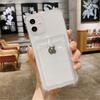 Luxury Card Bag Holder Clear TPU Case For iPhone 11 12 13 Mini 14 15 Plus 15 Pro Max XR X XS Max Shockproof Cover Cases