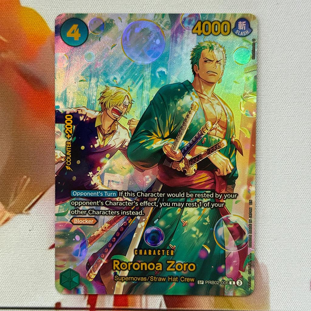 Diy Proxy One Piece Card Game En The Azure Sea's Seven Roronoa Zoro Prb-006 Eustasscaptain Kid Eb04-039 Opcg Collection Card