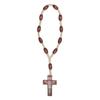 Wooden Rosary Small Portable Strong Wood Crucifix Style Hand Carved Catholic Rosary for Baptism