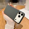 For Magsafe Magnetic Wireless Charging Luxury Solid Color Carbon Fiber Phone Case For iPhone 17 Pro Max Air Bumper Back Cover