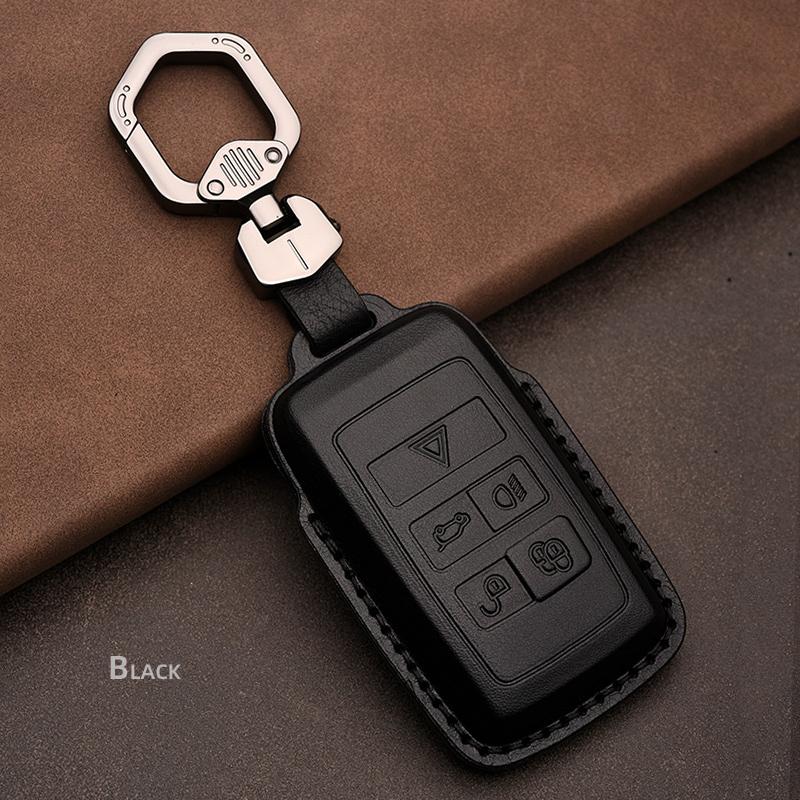 Кожаный чехол для ключей подходит для Land Rover LR4 Range Rover Sport Freelander 2 Discovery Jaguar E-Pace XF XJL XK XE XJ