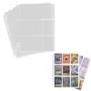 WISSUA Trading Card File Card File Compatible with 2 3 4 Holes 9 Pocket Card Sheet Vinyl Collect and Other Cards Pocket Size 7x9cm 18 Pockets On Both