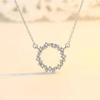 Womens Geometric Circle Necklace Clavicle Chain Girlfriend