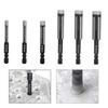 Сверла с шестигранным хвостовиком 6-12 мм, алмазные сверла для сухого сверления, припаянные в вакууме, корончатые сверла, режущий инструмент, запчасти для электроинструмента, сменные корончатые сверла