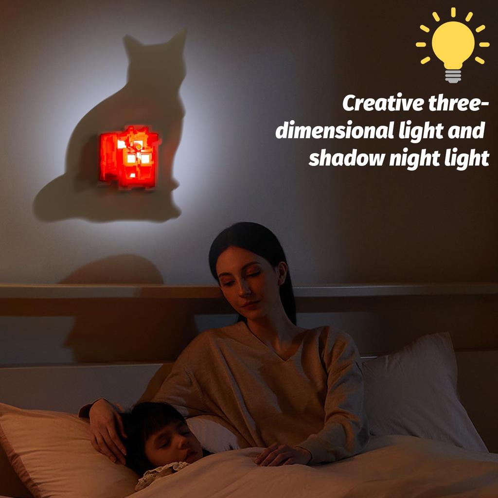 Креативный 3D Свет и Тень Ночник Атмосферный Свет Декоративный Настенный Светильник Интерактивный Свет и Тень