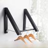 Compact Aluminum Foldable Wall-Mounted Clothes Drying Hanger