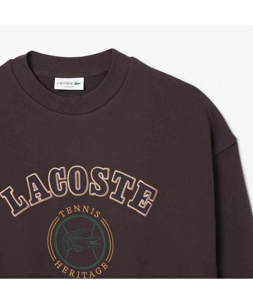 Мужская толстовка LACOSTE с большим принтом, свободного кроя, с круглым вырезом Sh5888-55N Skb