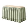 Conference Room Table Decoration 6Ft Gingham Skirt with Ruffled Edge, Checkered Teacher Desk Skirt, Detachable Hook And Loop Wrap for Classroom Desk,