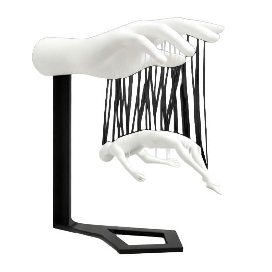 Подвешенная фигурка чувака, напечатанная на 3D-принтере, парящая статуэтка человека, скульптура, художественное современное украшение для дома, офиса, полки, стола